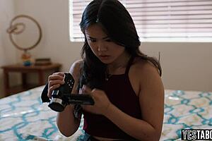 tiny asian teen explores bdsm with bestie and bf