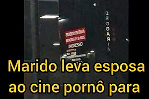 Cuckold Takes Wife To Porn Cinema To Fuck With Strangers