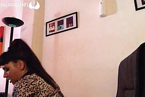 naughty babysitter teases with her stunning body in homemade fun