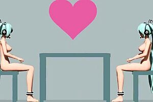 Hatsune Miku's two-faced lovers project diva nude mod reveals full nude goddess body