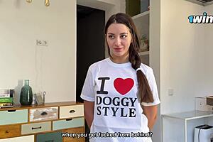 Seduced step sis in t-shirt