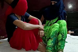 Hell Yeah! Desi Threesome with Neighbor Stepmom and Her Girl Getting Pounded Together!