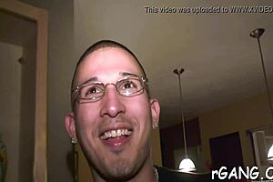 Guys gangbang cute chicks hard at the party?