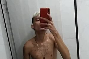 I jerk off solo in the bathroom after soccer game, feeling so horny