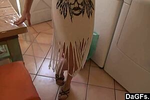 Hottie Teen 18+ Gets Fucked Hard In The Kitchen After Shopping