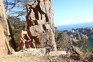 hot couple bangs outdoors in the middle of a public path, pure amateur thrill.