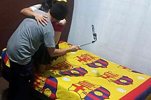 i found my stepmom masturbating in my apartment, then she asked me to help finish the homemade porn video