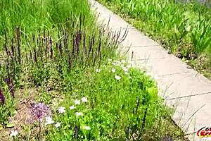 german scout picks up inked big tits milf evi sky for casting fuck