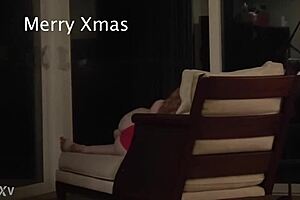 girl in red bikini shows off big ass