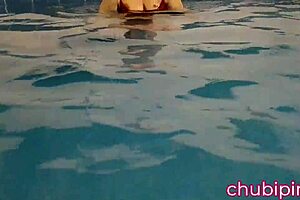 Look At Those Huge Tits Flashing In The Public Swimming Pool!