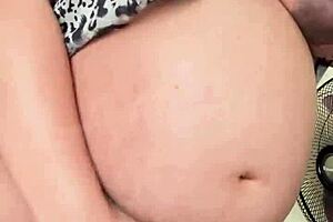 Pregnant Maid Reveals Big Boobs and Hairy Pussy
