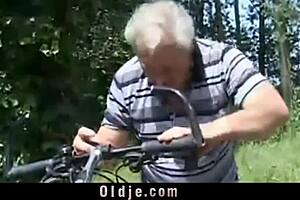 is this dirty blonde slut rimming grandpa's ass