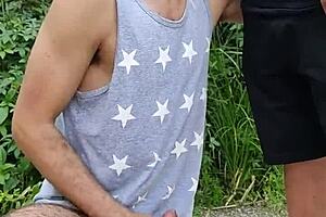 so, they sucked off the hung farmer mid-field while a buddy filmed