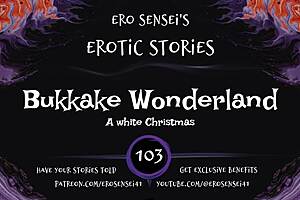 Erotic bukkake audio for women in blowbang orgasm fantasy