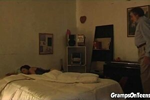 Dirty Grandpa Pounds Tight Teen 18+ Pussy