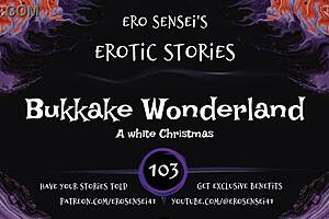 Erotic bukkake audio for women in blowbang orgasm fantasy