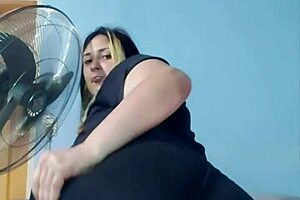 bbw babe teases you in tight yoga shorts, shaking that big ass