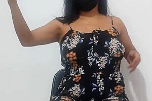 Fat Latina Dancing In Lingerie, Showing Ass And Tits Submissively