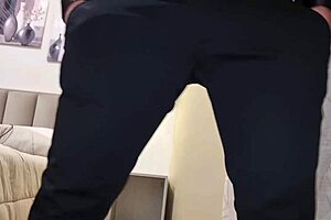 arrapato in dress cums dirty italian dialogue moans and pisses with huge cock 😏