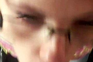 Lacey Cruz Strips Naked For Blowjob!