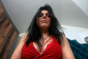 Hot brunette mommy demands pussy fucking with dirty talk instructions