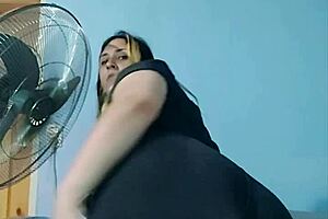 bbw babe teases you in tight yoga shorts, shaking that big ass