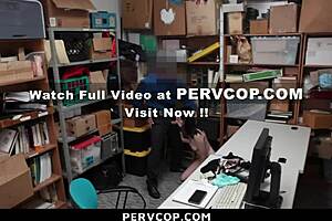 LP officer dominates the thief in the office to teach her a lesson!