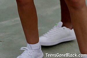 large tits slut sucks big black dick hard!