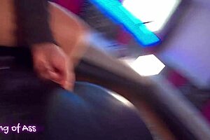 Curvy milf in fishnets seduces with her big ass, unveiling forbidden fun in a seductive experience.