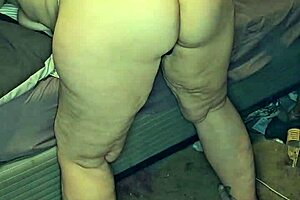 Boldly eating her gaping ass and pussy from behind with intense licks