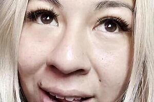 Blonde Latina Masturbates Wet Pussy In Front Of Window While Neighbor Watches