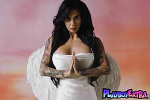 Naked Milf Joanna Angel Strips Uniform to Show Sexy Tattoos