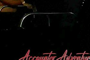 Latina accountant rides monster cock in sensual anal sex at night, moaning loudly in this public adventure.