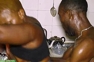 kitchen doggy style fucking with husband and wife, ebony big cock amateurs.