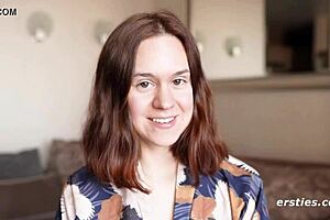 Anca enjoys intense dildo masturbation session.