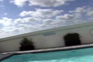 teen in bikini gets hardcore fucking with gagging and deepthroat cumshot