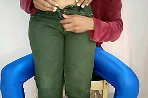 Sexy wife bent over chair for doggy style assfucking