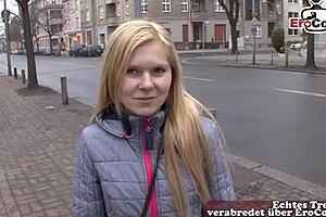 Blonde German Teen 18+ Picked Up On Street For Cash Sex
