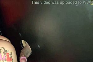 Gloryhole must be hairy and wet for cuckold cleanup