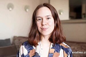 Anca enjoys intense dildo masturbation session.