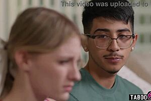 Shy virgin guy finally nails popular teen 18+ cheerleader Melody Marks in uniform.