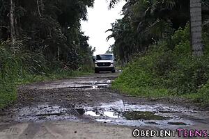 Tied Up Teen Feels Intense Pleasure from Pussy Railing