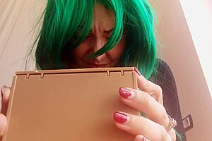 Sexy Giantess Mistress Teases Nerd with Big Ass Nipples Close Up in Fetish Roleplay Upskirt Panties