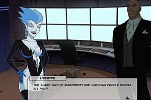 Livewire in Catsuit Sucks Cock in DC Comics Cosplay