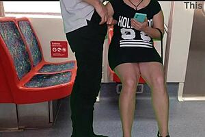 i can't believe this pretty girl in a dress gave a handjob and blowjob to a stranger in public