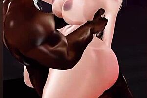 Punishing a Fine White Female with Big Black Cock in IMVU
