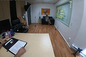 Nataly dewalt gags on cock in casting interview