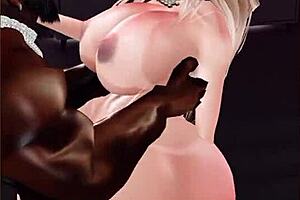 Punishing a Fine White Female with Big Black Cock in IMVU