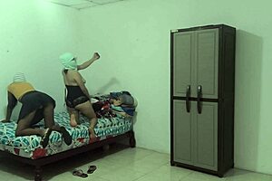 latina and ebony housewives flash and play with asses in homemade interracial therapy