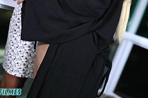 Blonde Slut With Big Ass Sucks Big Cock Before Wet Pussy Fucking Under Moonlight